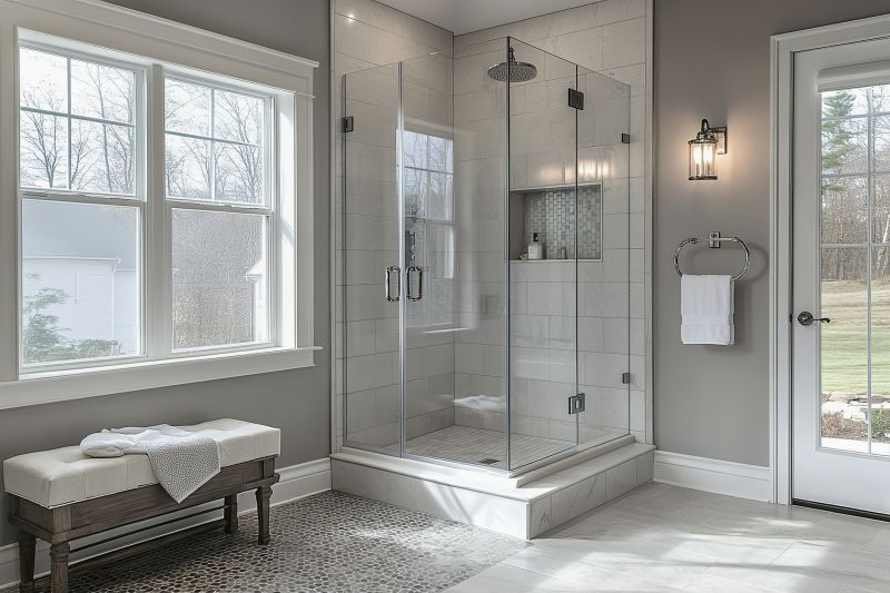 Contemporary Shower with Fixtures
